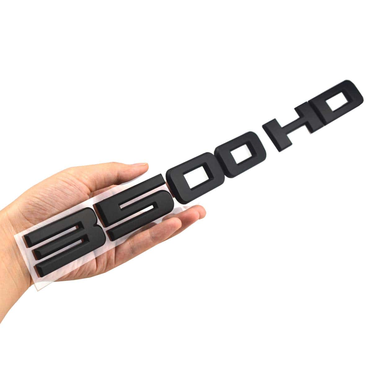 2pcs Emblemas de Placas de Nombre 3500HD 3500 HD en Negro - Imagen 8