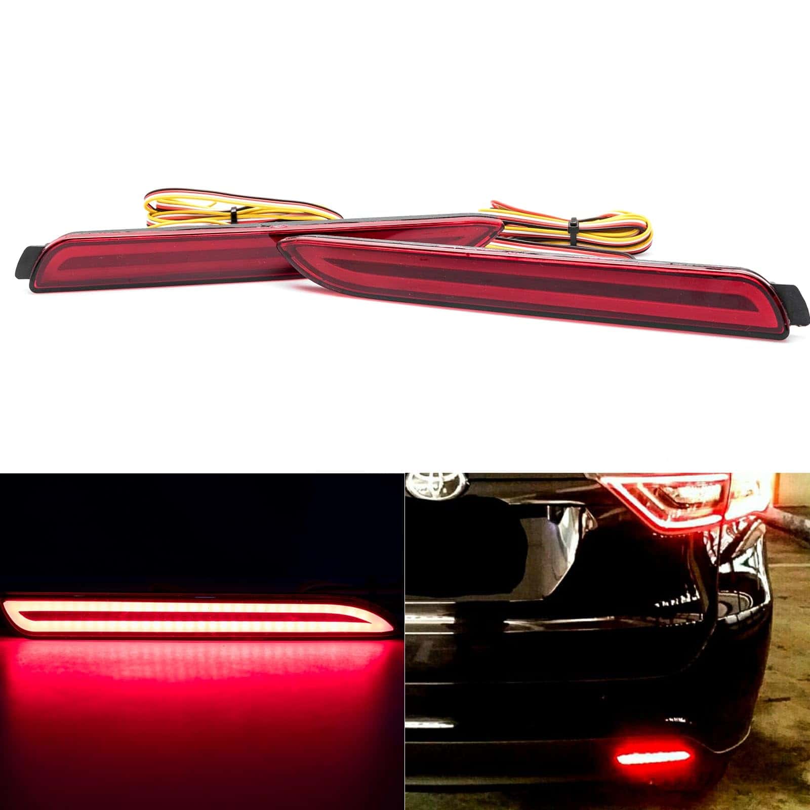 Xotic Tech 2pcs Luz Trasera LED de Reflector Escaneo de