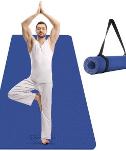 Tapete de Yoga Extra Ancho CAMBIVO para -Azul