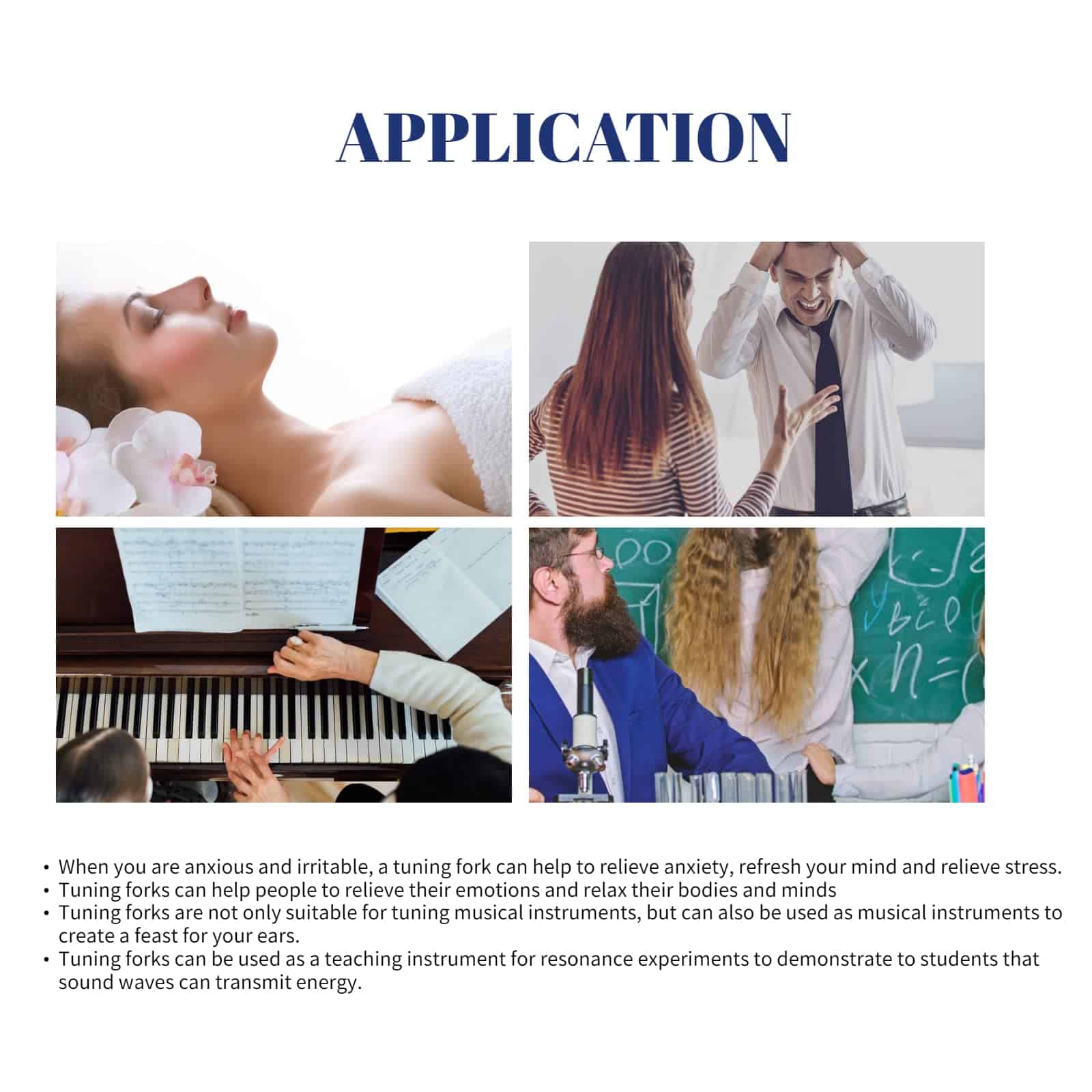 2 piezas Diapasón 440HZ Vibración con Caja de Resonancia de - Imagen 6