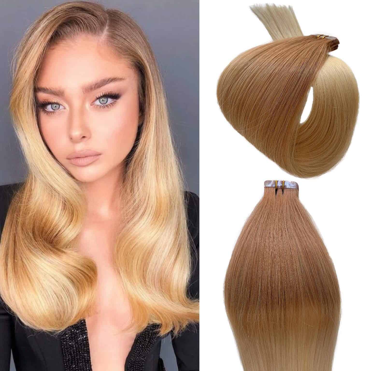 Extensiones de Cabello Humano Real de Calidad Tape in Ombre