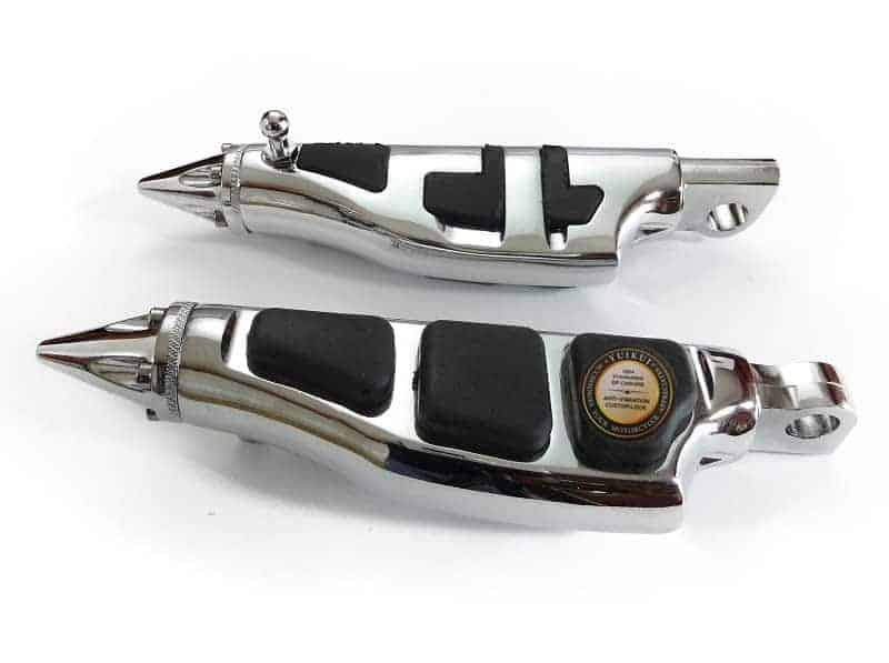 Pata trasera de pasajero para motocicleta Cromada para