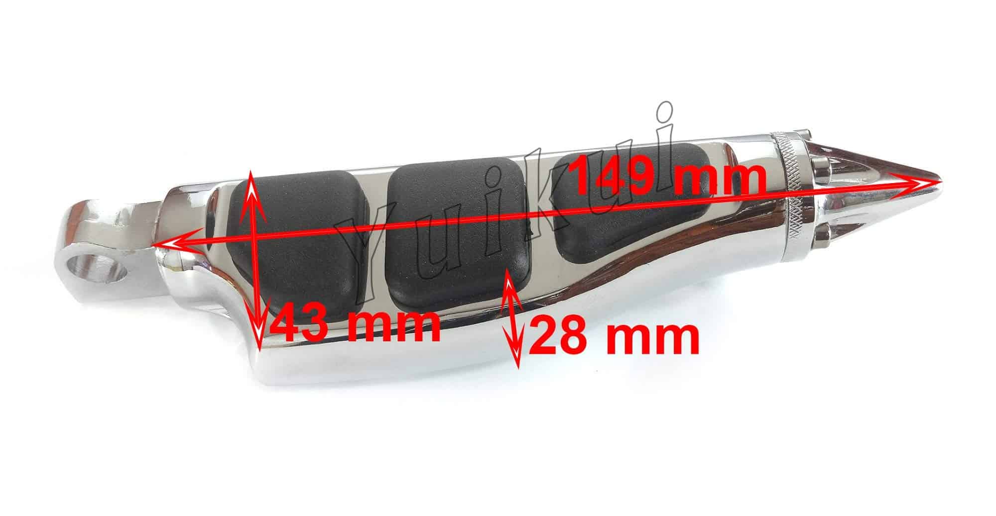 Pata trasera de pasajero para motocicleta Cromada para - Imagen 3