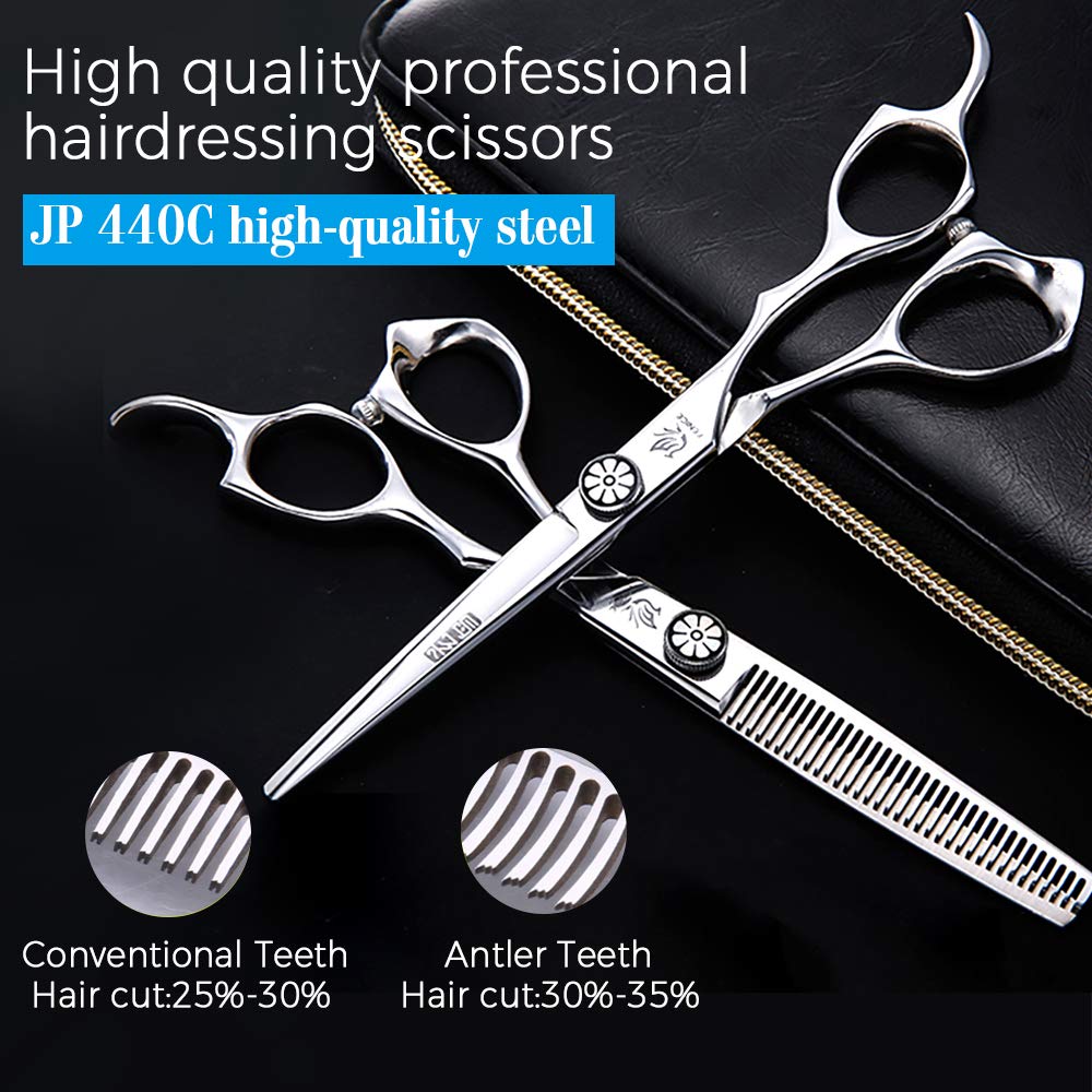 Tijeras de corte y adelgazamiento de cabello profesional - Imagen 7