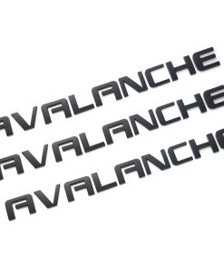 3Pcs Emblema de Plástico Negro Mate AVALANCHE para Gm 07-16