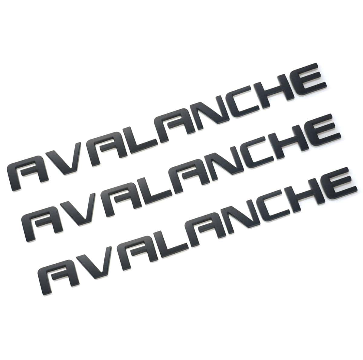 3Pcs Emblema de Plástico Negro Mate AVALANCHE para Gm 07-16