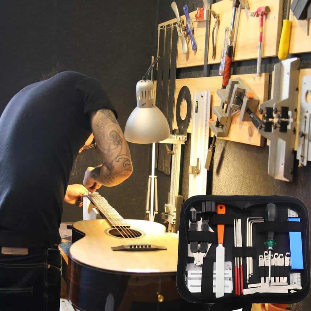 Kit de Herramientas para Guitarra Reparación Mantenimiento - Imagen 8