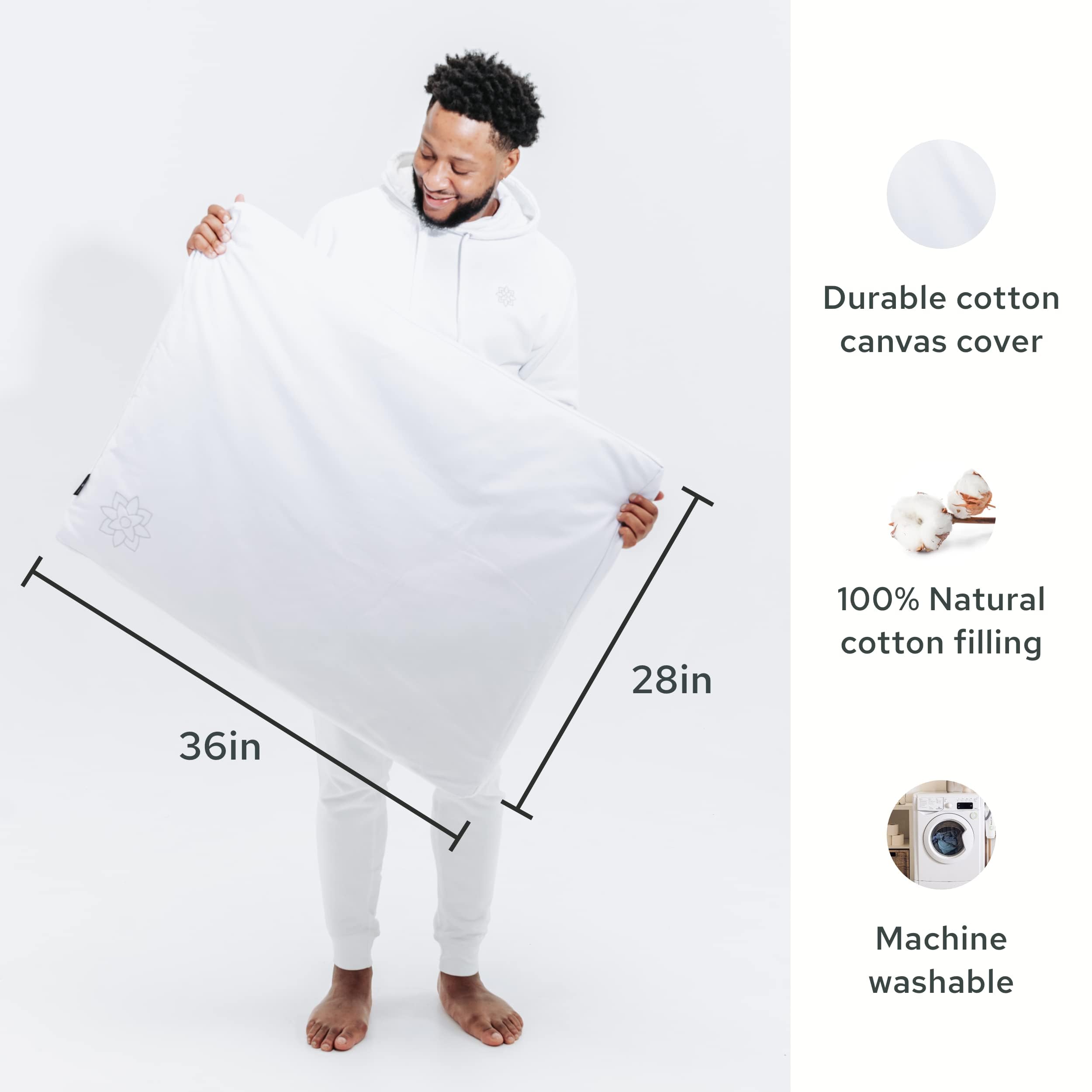 Almohadilla de Meditación Zabuton de Tela de Algodón - Imagen 7