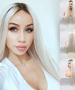 Pelucas Rubias Platino frontales de encaje para mujeres