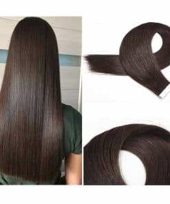 Extensiones de Cabello de Cinta Remy Recto Pelo Humano Sin