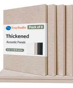 Paneles acústicos gruesos TroyStudio, 16 x 12 x 0.5