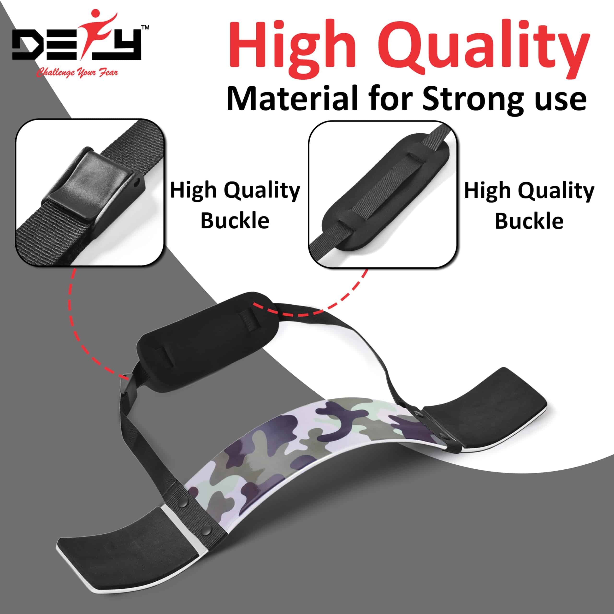 DEFY Arm Blaster para Bíceps y Tríceps -Verde Camuflaje - Imagen 5