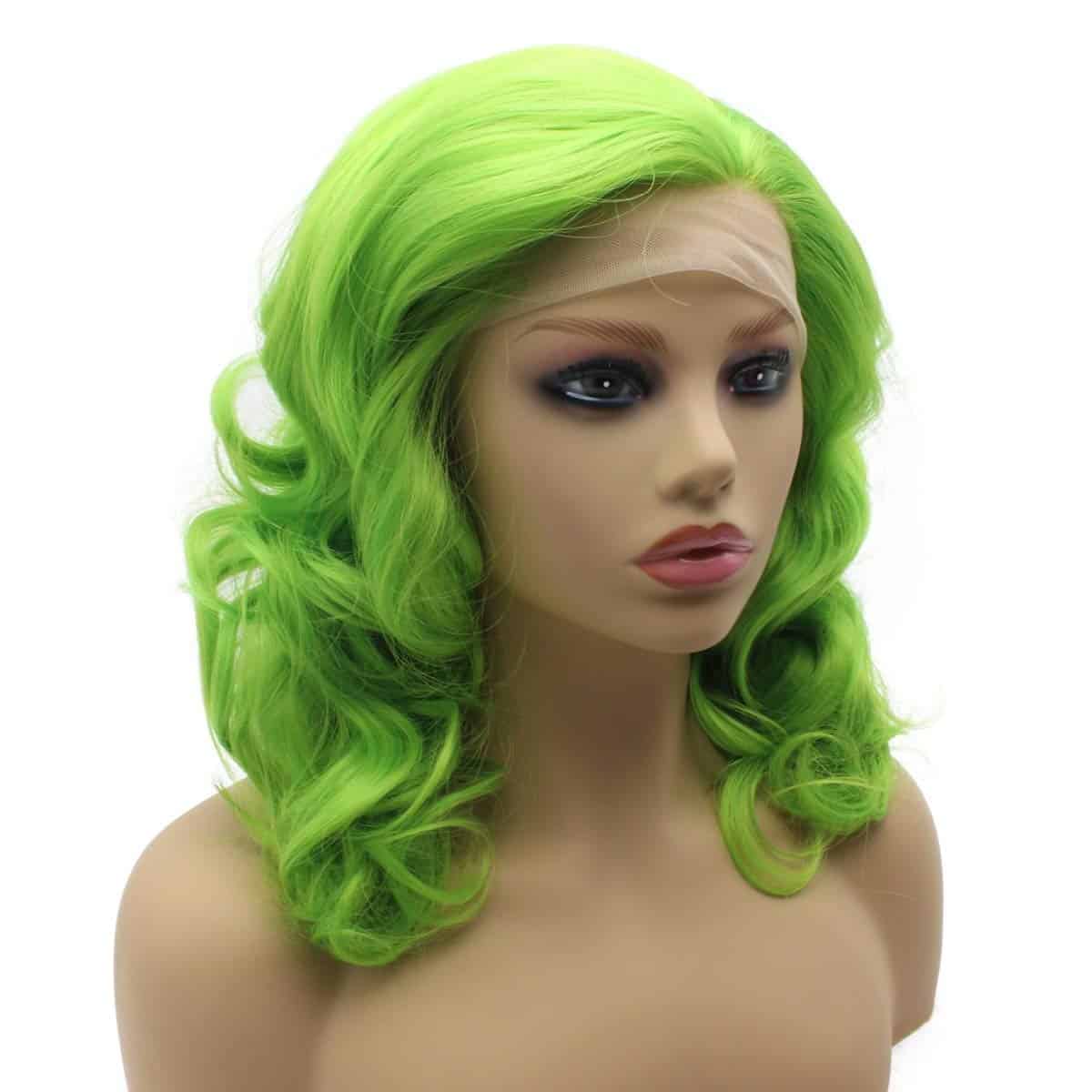 Pelucas de Encaje Frontal Sintético Ondulado a la Altura de - Imagen 3