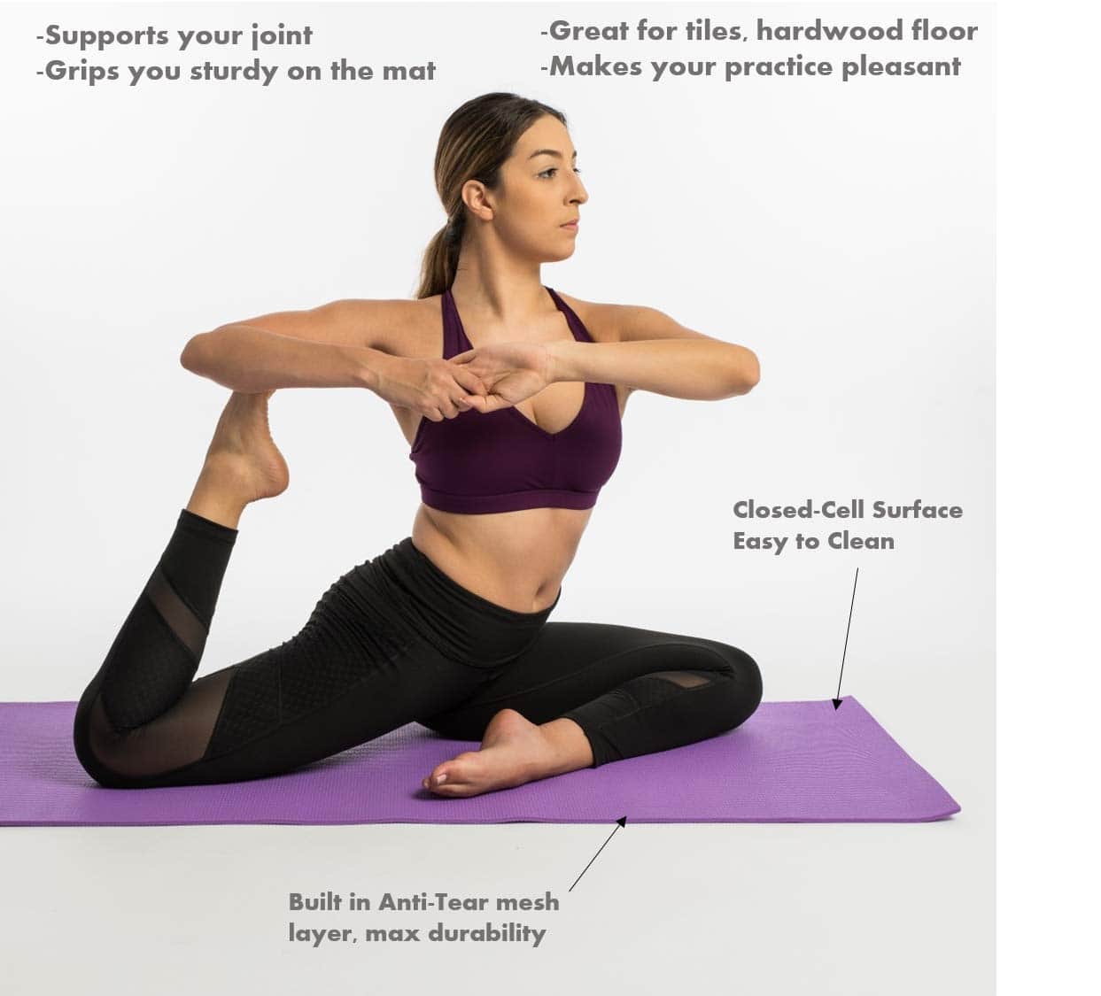 Tapete de Yoga Pilates Aeromat Elite de 5 mm de grosor (24" - Imagen 4