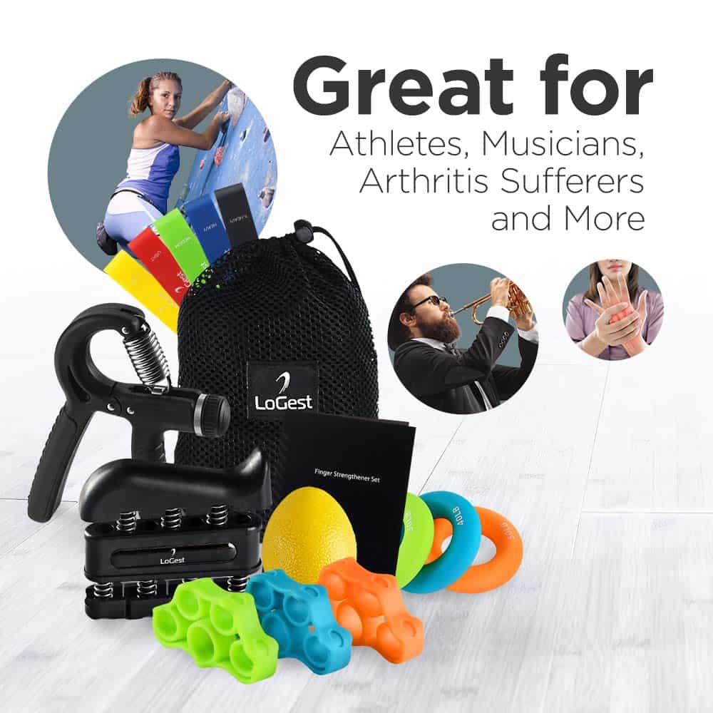 Juego de 14 Hand Grip Strengthener Set Forearm Ajustable - Imagen 10