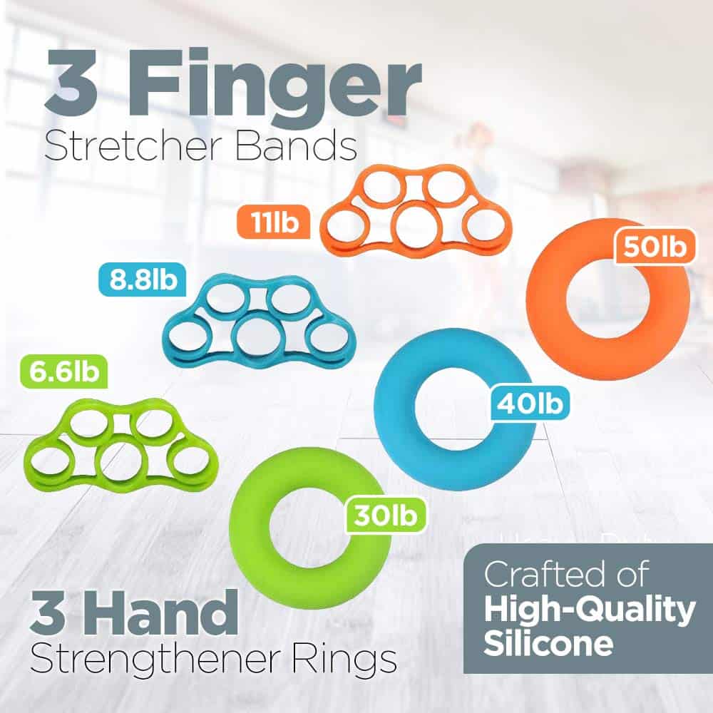 Juego de 14 Hand Grip Strengthener Set Forearm Ajustable - Imagen 6