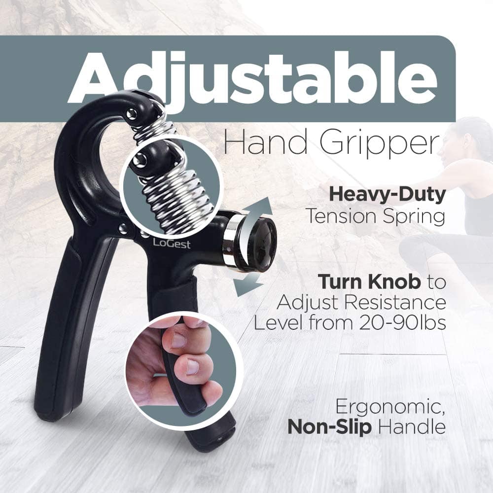 Juego de 14 Hand Grip Strengthener Set Forearm Ajustable - Imagen 4