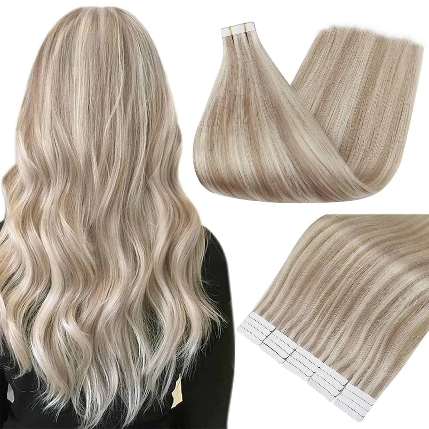 Extensiones de Cabello Tape in Full Shine Cabello Humano 16