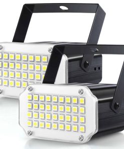 Luditek 2-Pack Mini Luces de Estroboscopio LED Blancas de