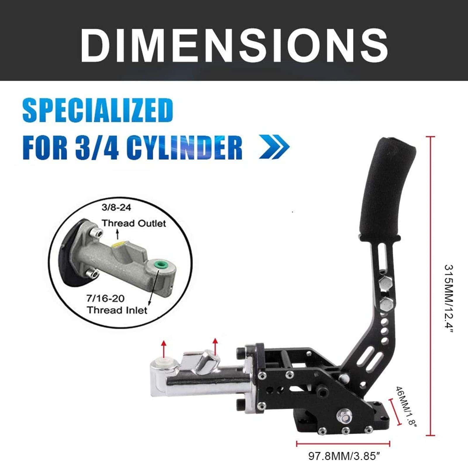 Manija de Freno de Mano Hidráulico Sporacingrts para - Imagen 6