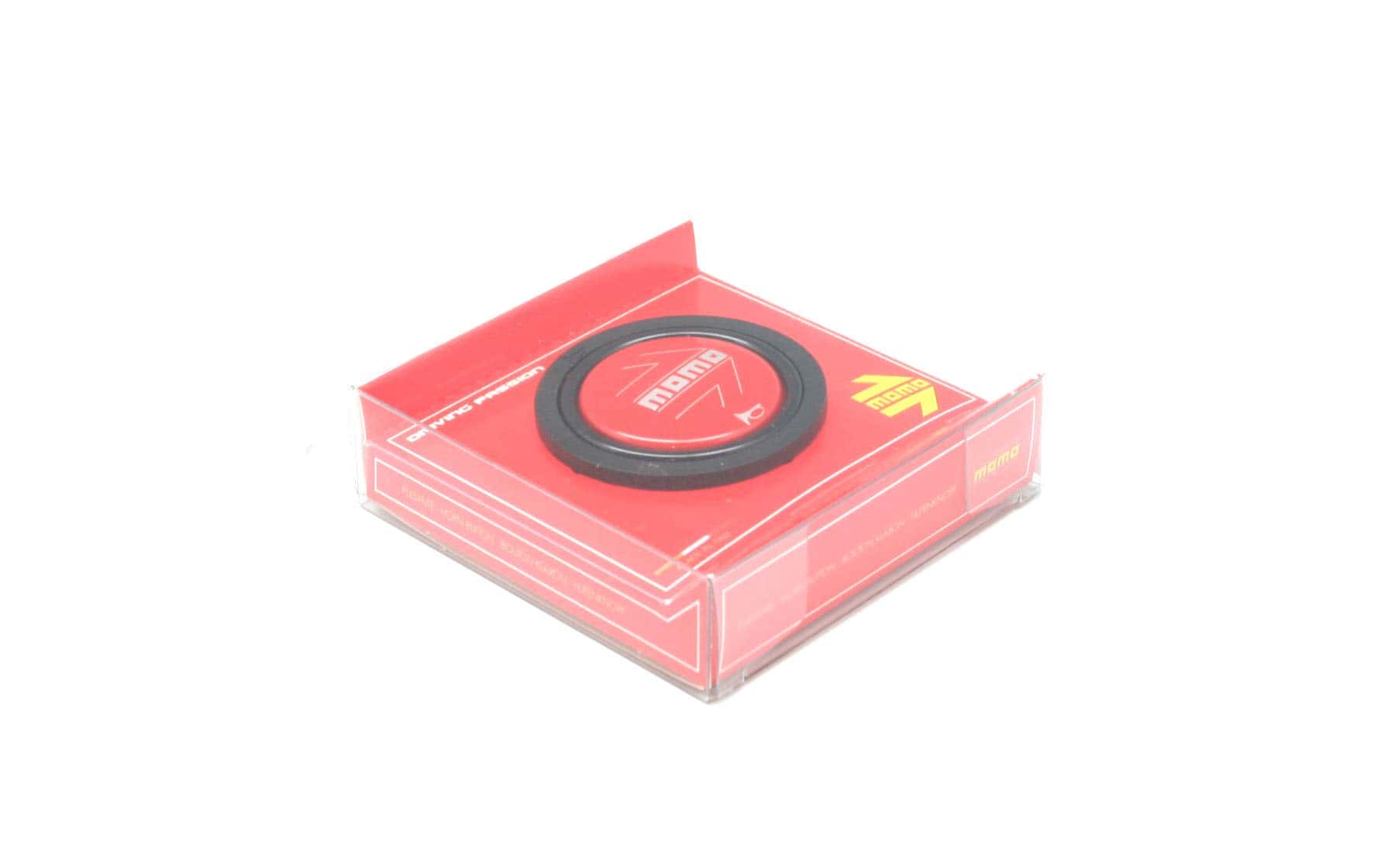 Botón de claxon de volante MOMO rojo genuino NUEVO - Imagen 3