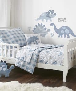Set de Cama para Bebé Dino Levtex - Tonos de Azul y Gris -