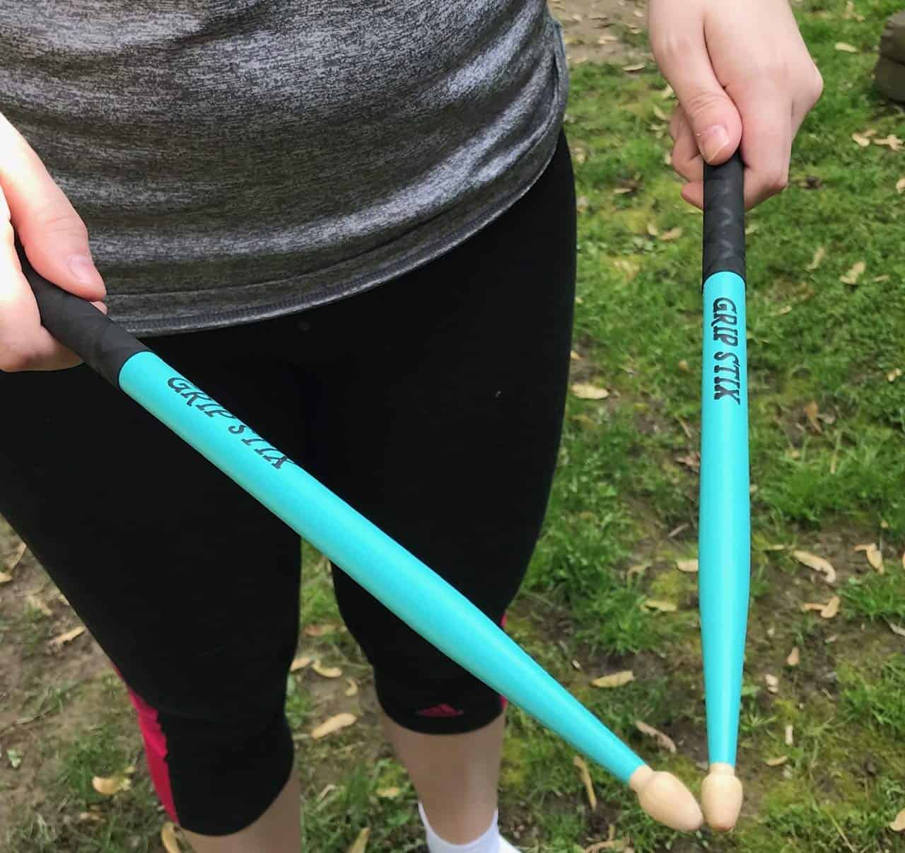 GRIP STIX 16" Palos de Tambor Turquesa con Negro - Pesados - Imagen 7