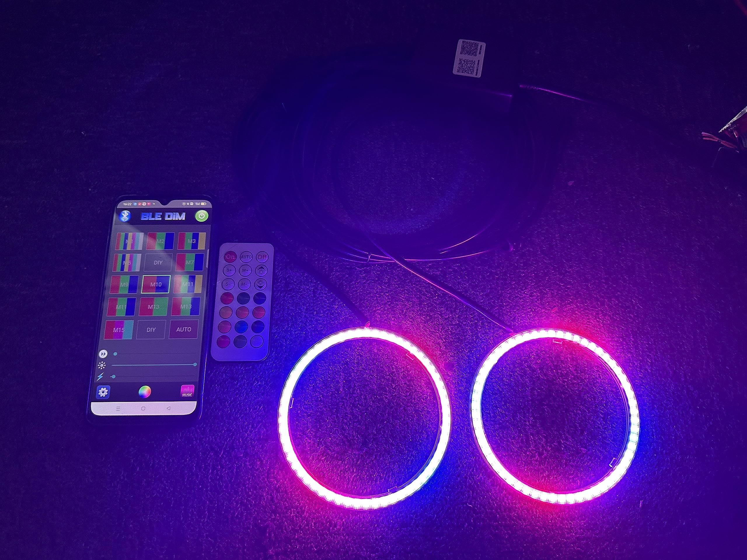 2PCS 100MM Anillos Halo de Color Chase Dream para Autos SDO - Imagen 3