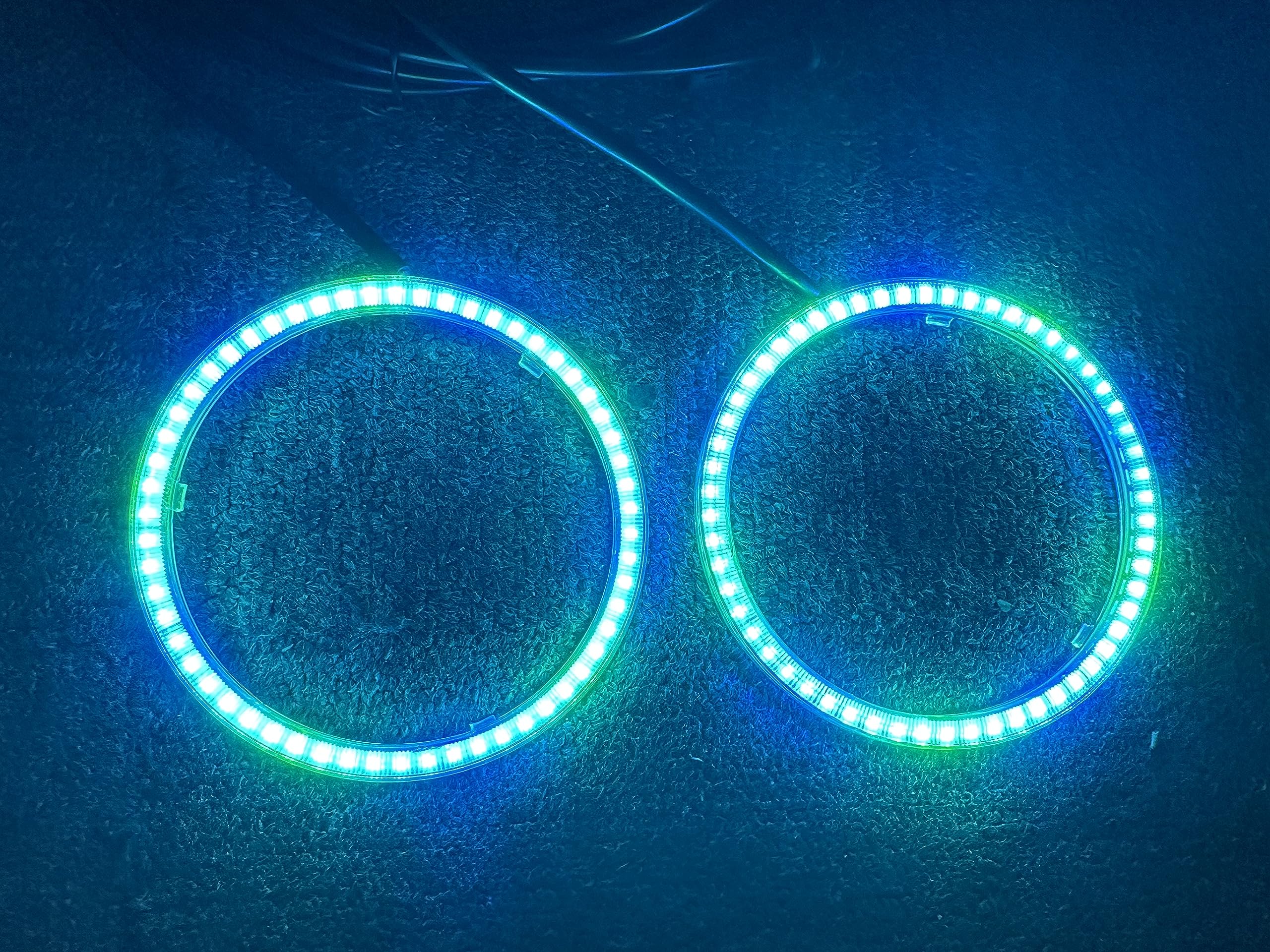 2PCS 100MM Anillos Halo de Color Chase Dream para Autos SDO - Imagen 5