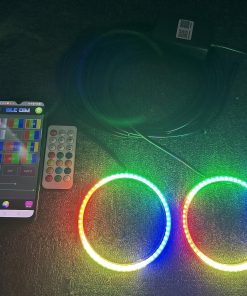 2PCS 100MM Anillos Halo de Color Chase Dream para Autos SDO