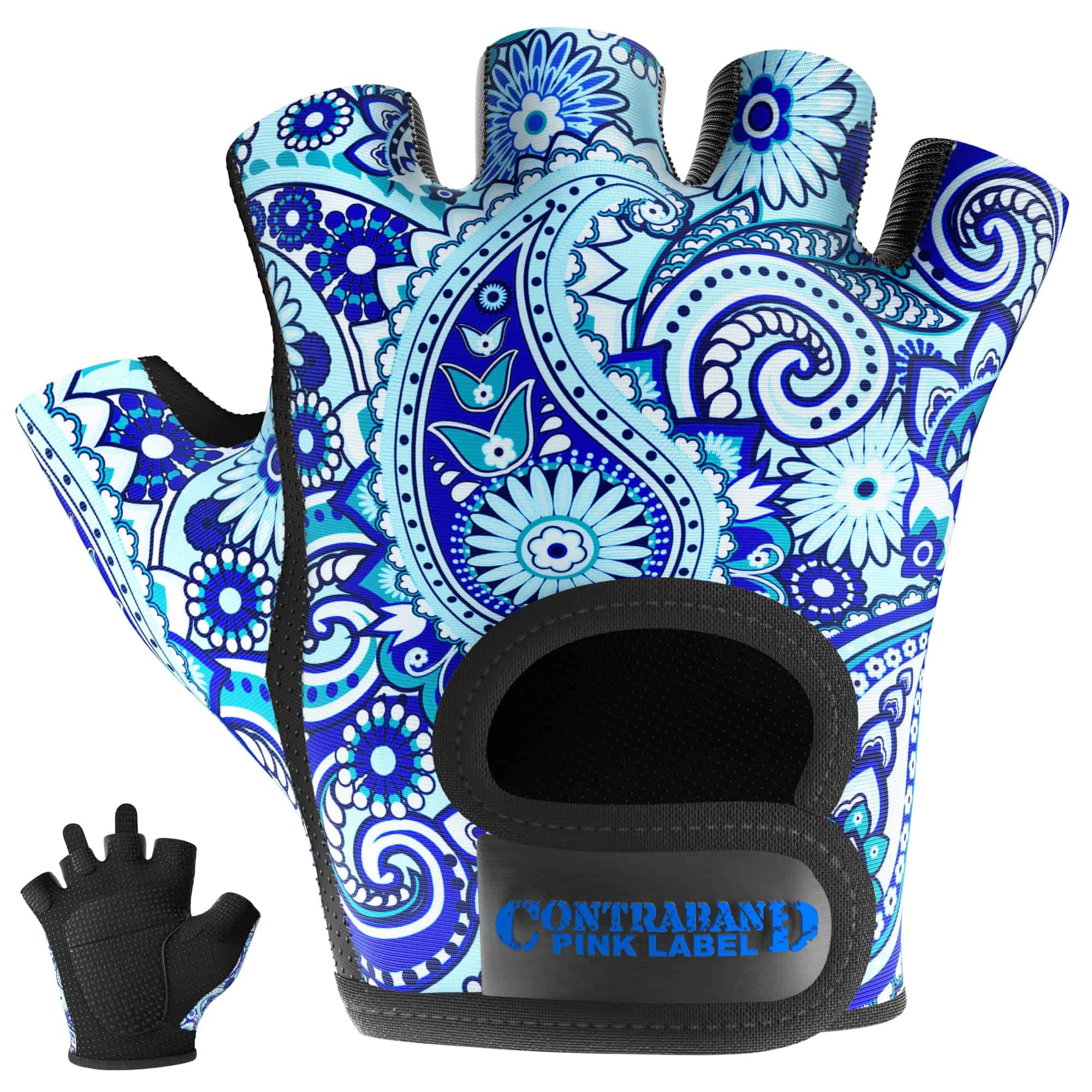 Guantes de Levantamiento y Remo Contraband -Azul