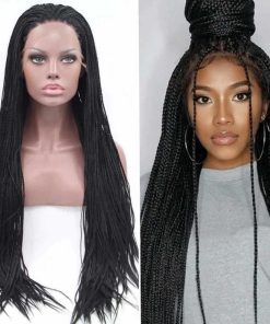 Pelucas de Trenzas Melody Negras Sintéticas de Encaje