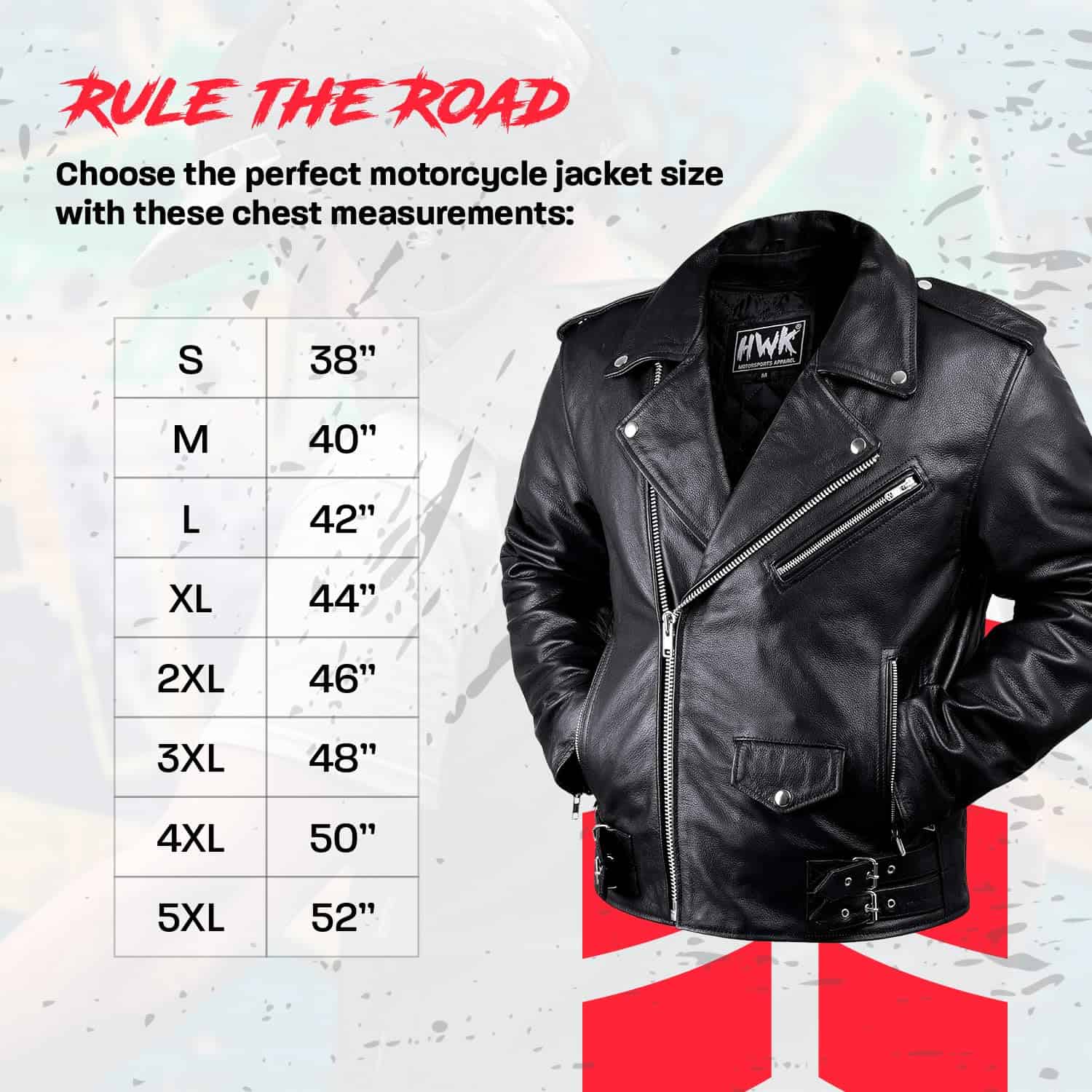 Chaqueta de Moto de Cuero HWK Brando para Hombres, Chaqueta - Imagen 8
