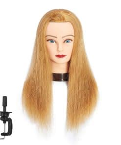 Cabeza de maniquí de entrenamiento 100% cabello humano para