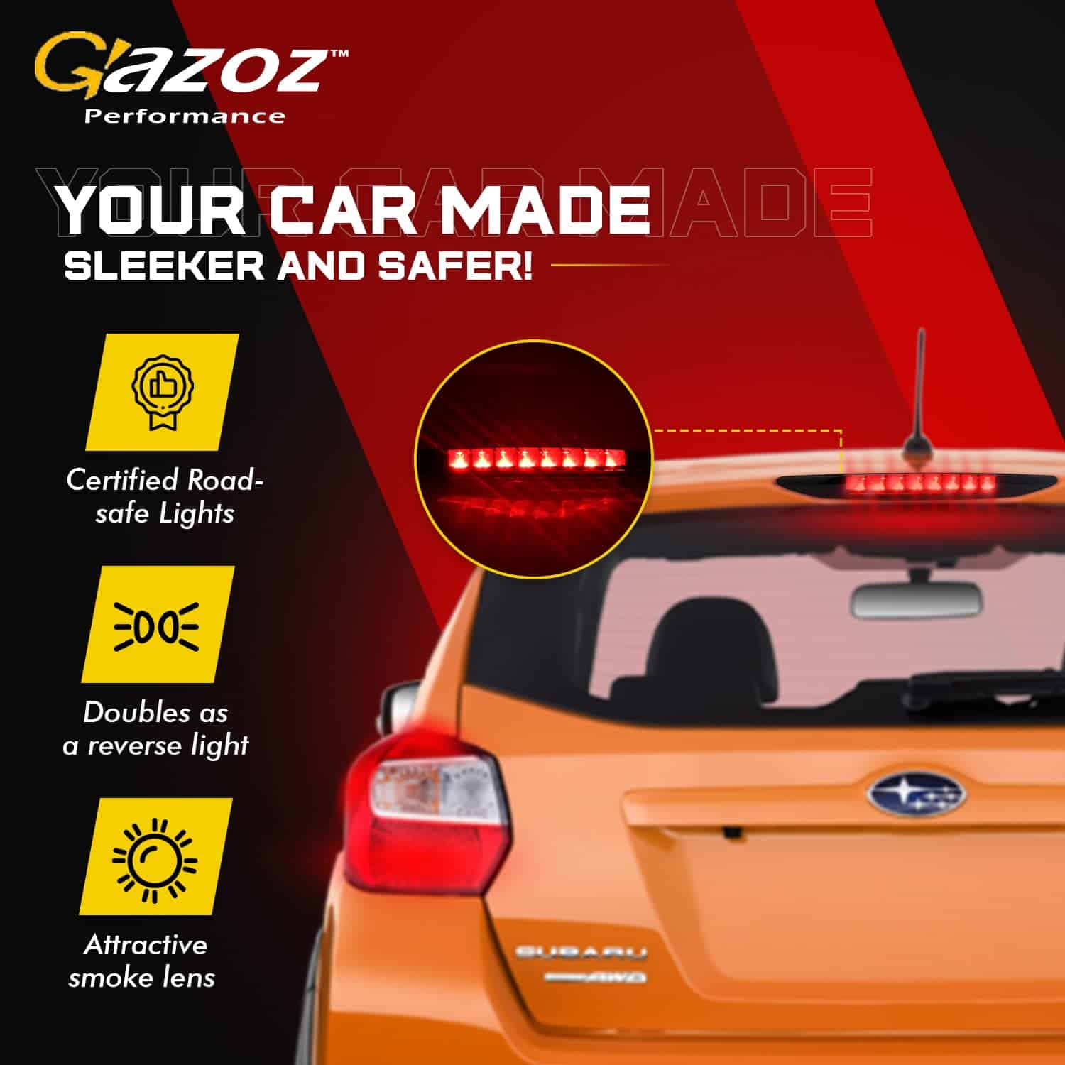 GAZOZ PERFORMANCE Luces Exteriores - Luz LED Trasera de - Imagen 5