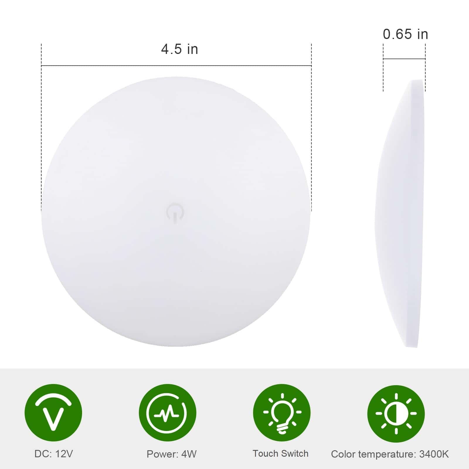 Luces interiores KICORED para rv, luces de techo LED de 4.5 - Imagen 3