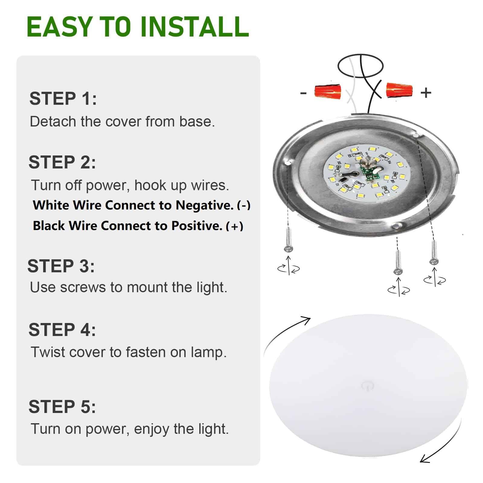 Luces interiores KICORED para rv, luces de techo LED de 4.5 - Imagen 5