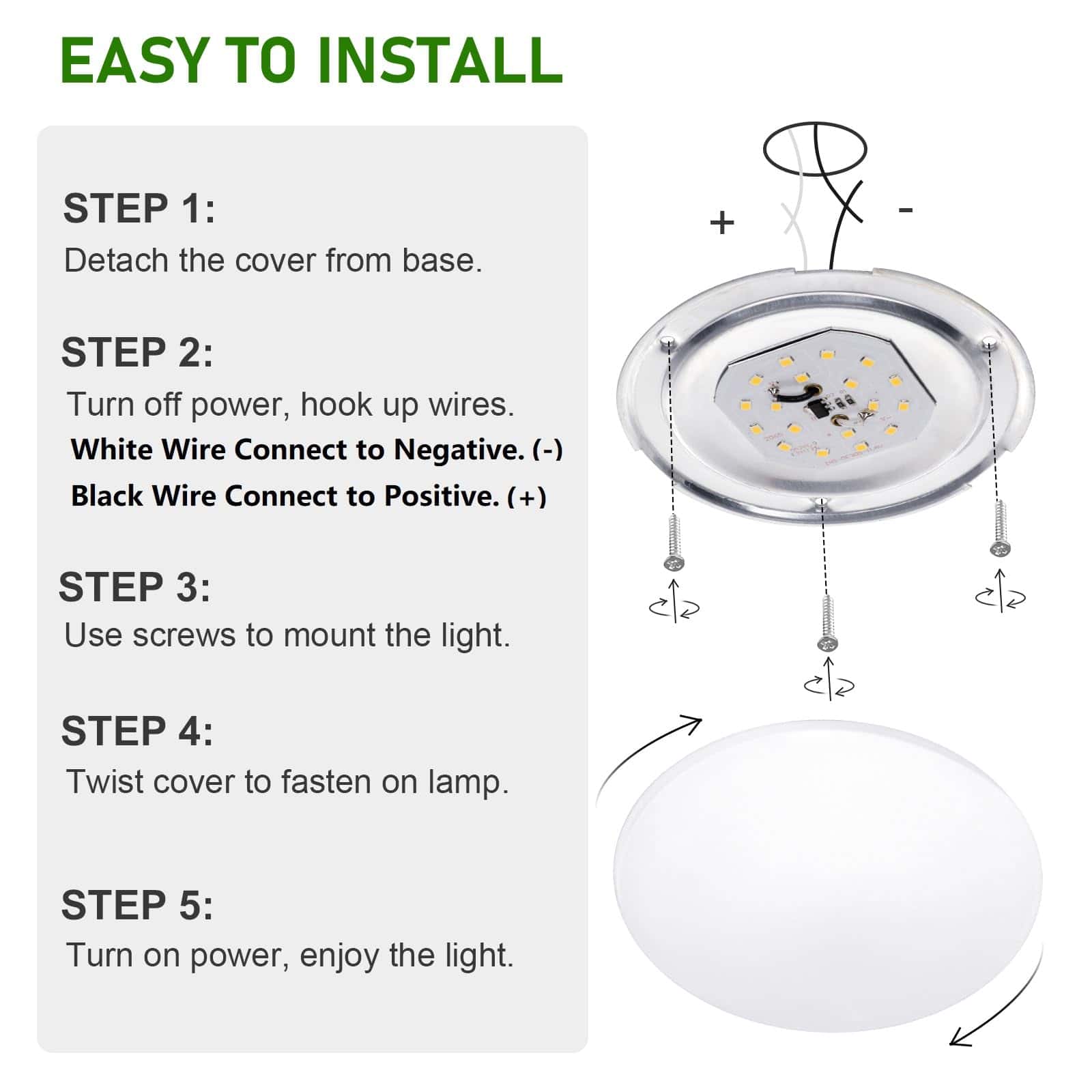KICORED 4.5 pulgadas Luces de Techo LED 12V Luminaria Ultra - Imagen 6