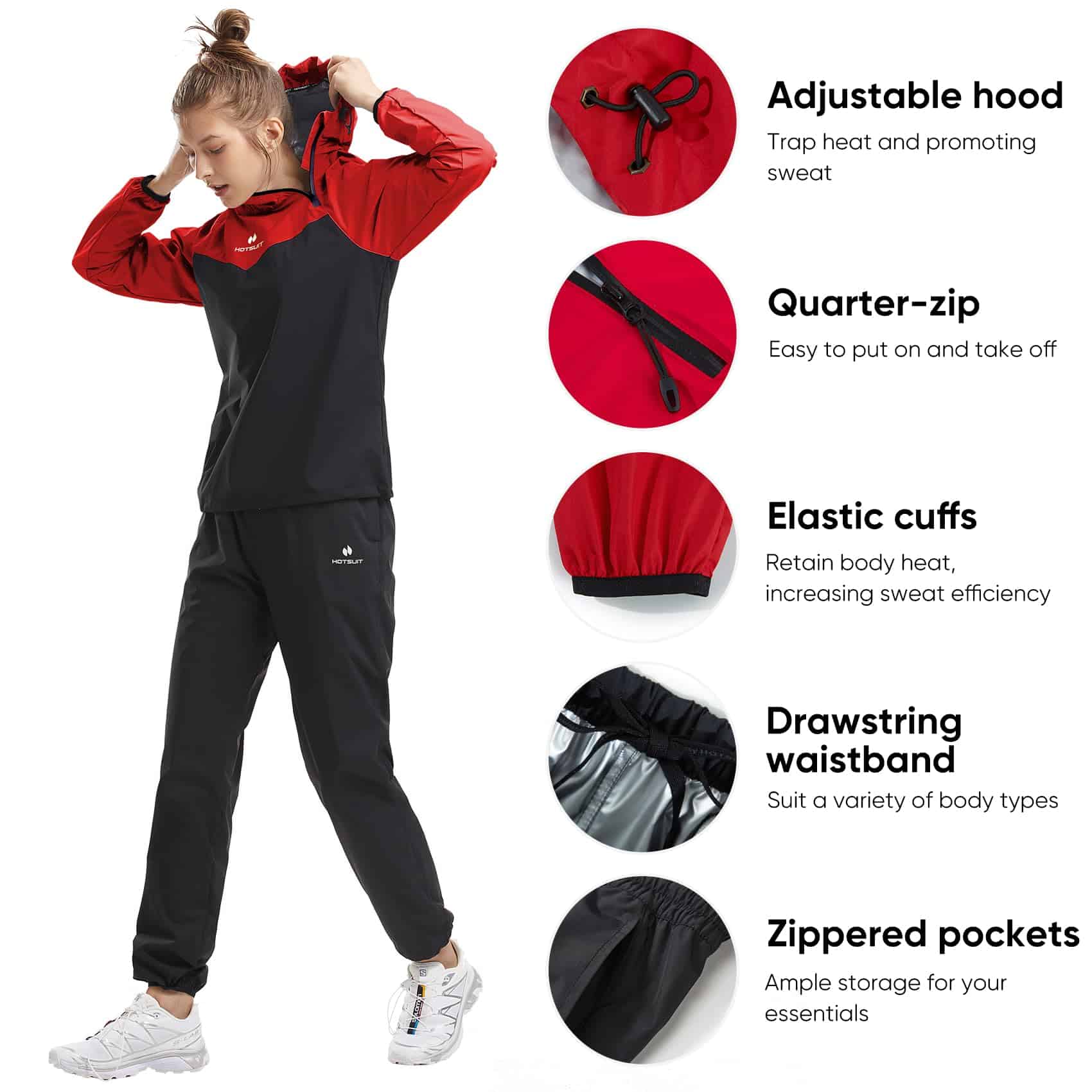 Sauna Suit HOTSUIT para Mujer Pérdida de Peso Gimnasio - Imagen 4