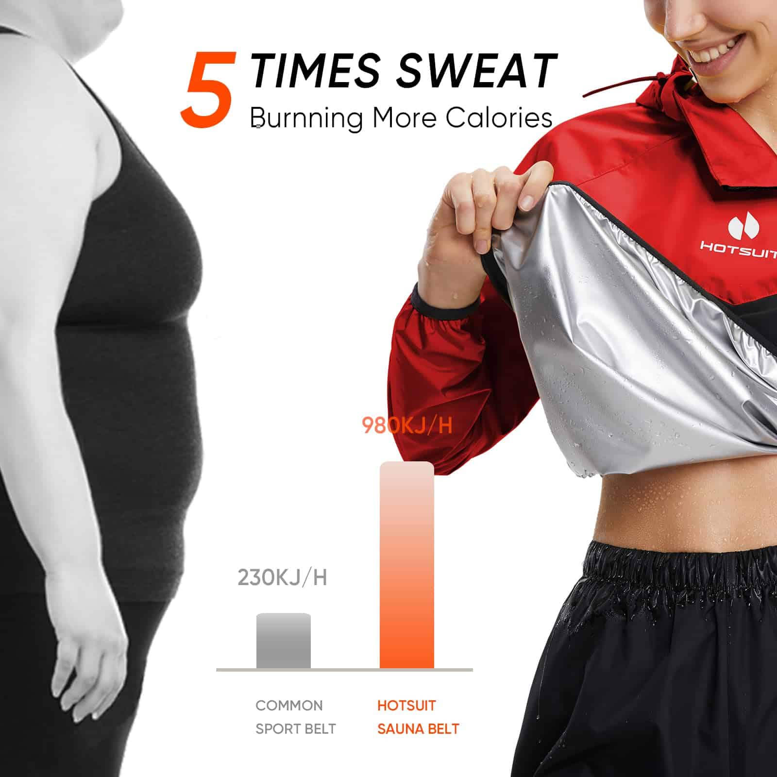 Sauna Suit HOTSUIT para Mujer Pérdida de Peso Gimnasio - Imagen 3