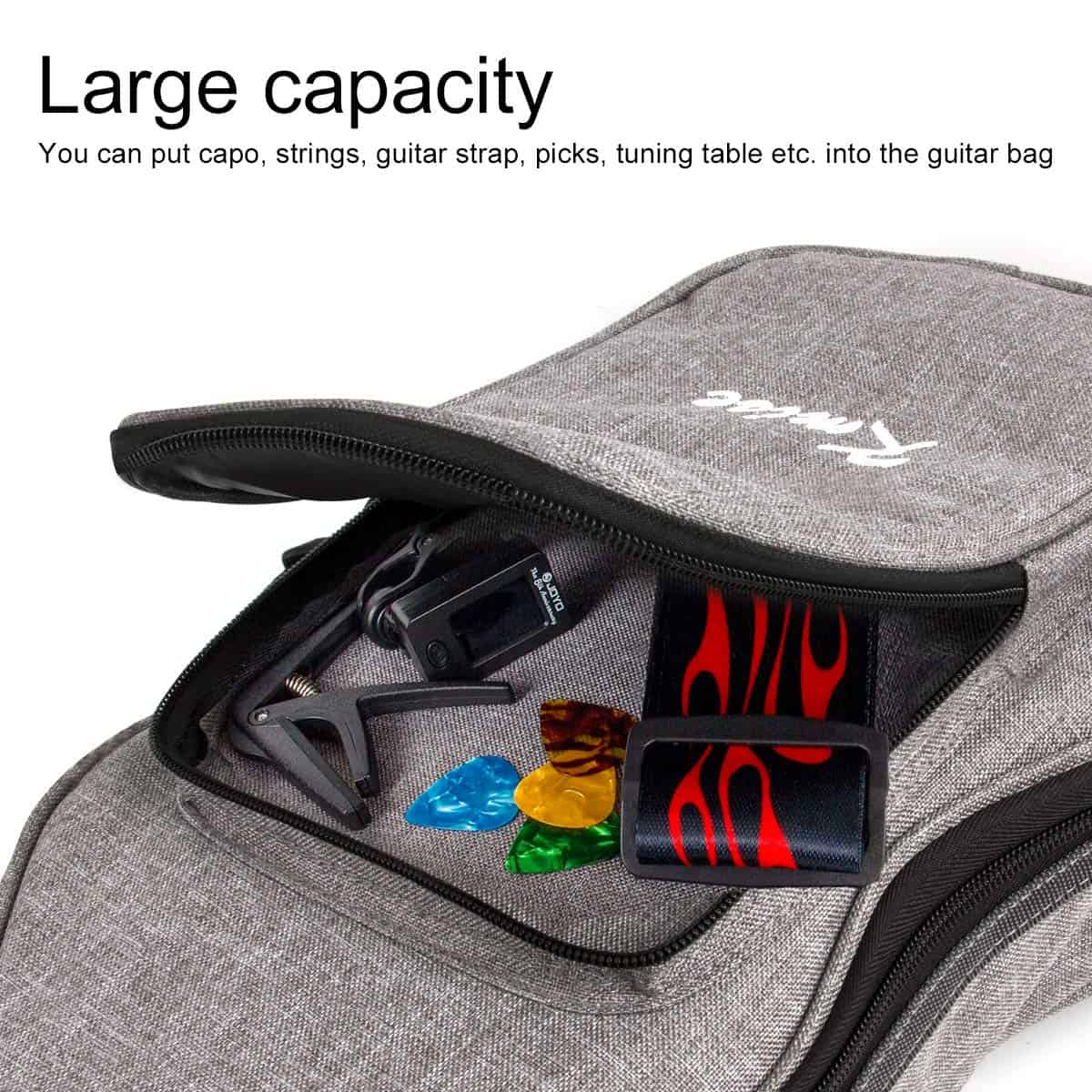 Estuche para Ukulele Kmise Soprano de 21 pulgadas con - Imagen 9