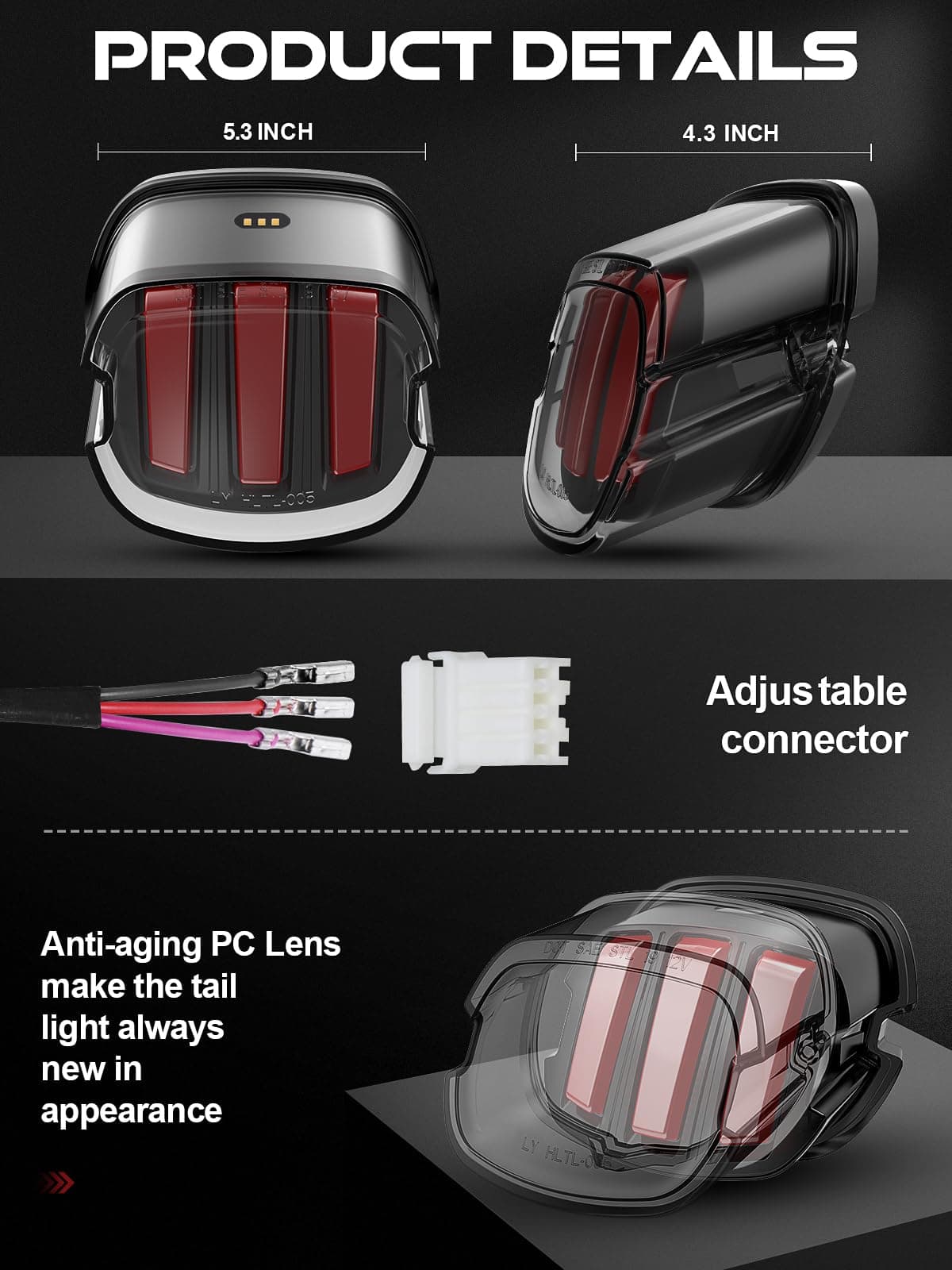 Luces traseras LED estroboscópicas para freno de - Imagen 7