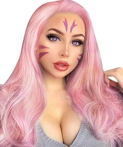 Pelucas Delanteras de Encaje Rosado para Mujeres Pelo