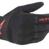 Guantes de moto para hombre Alpinestars Copper, Negro/Rojo,