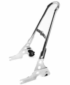 Barra para pasajero cromada de una sola pieza con respaldo