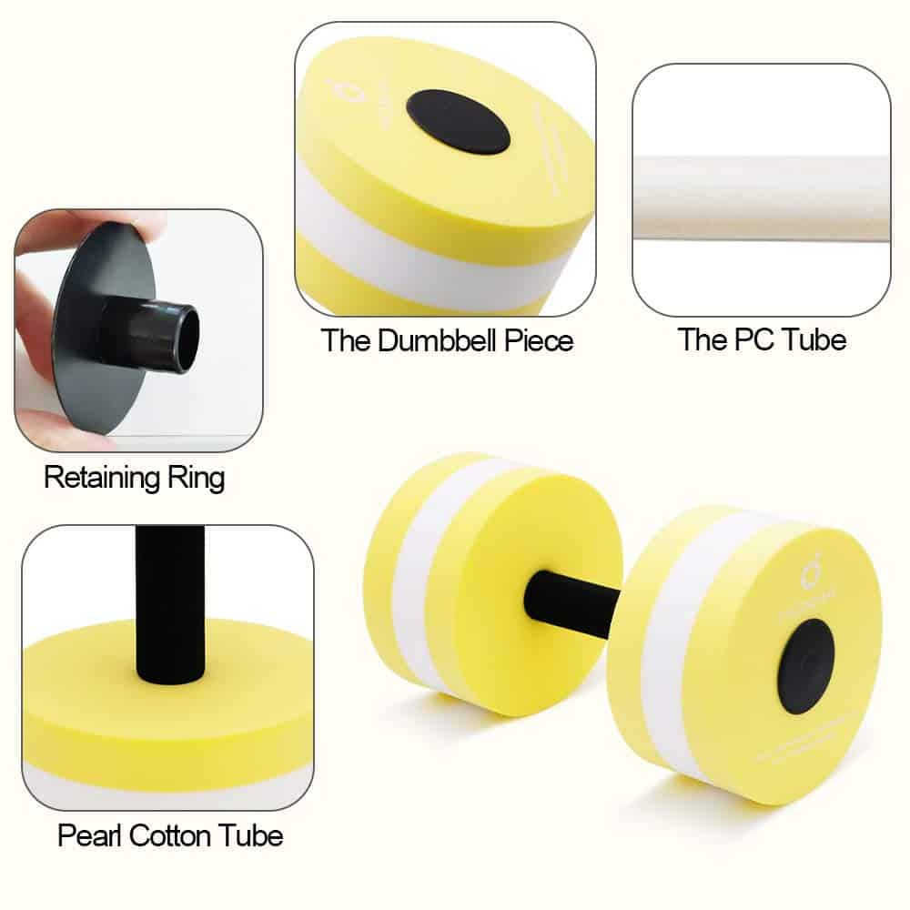 Mancuernas de agua, Set de 2 mancuernas acuáticas de - Imagen 5