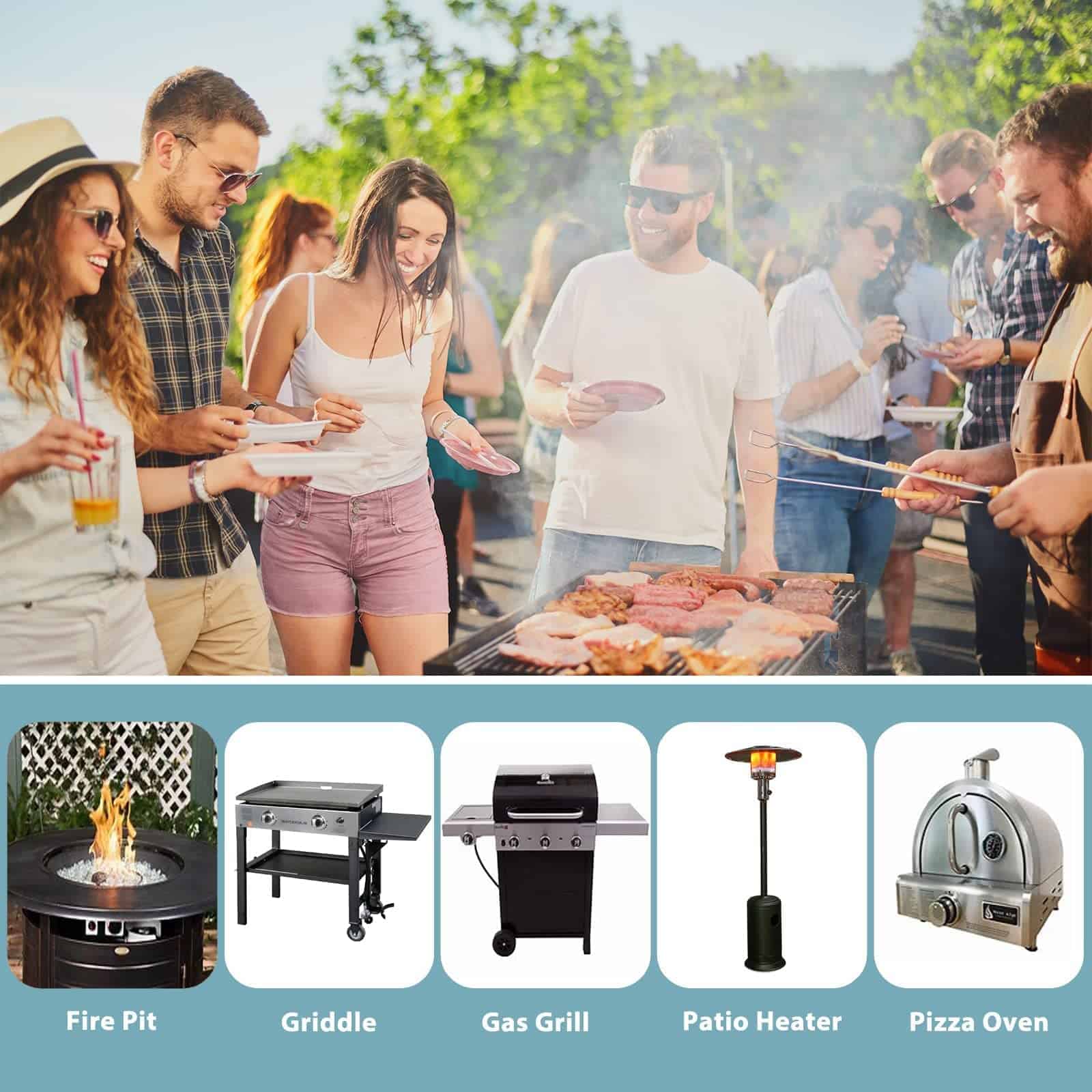 Manguera de gas natural de 24 pies con conectores de - Imagen 8