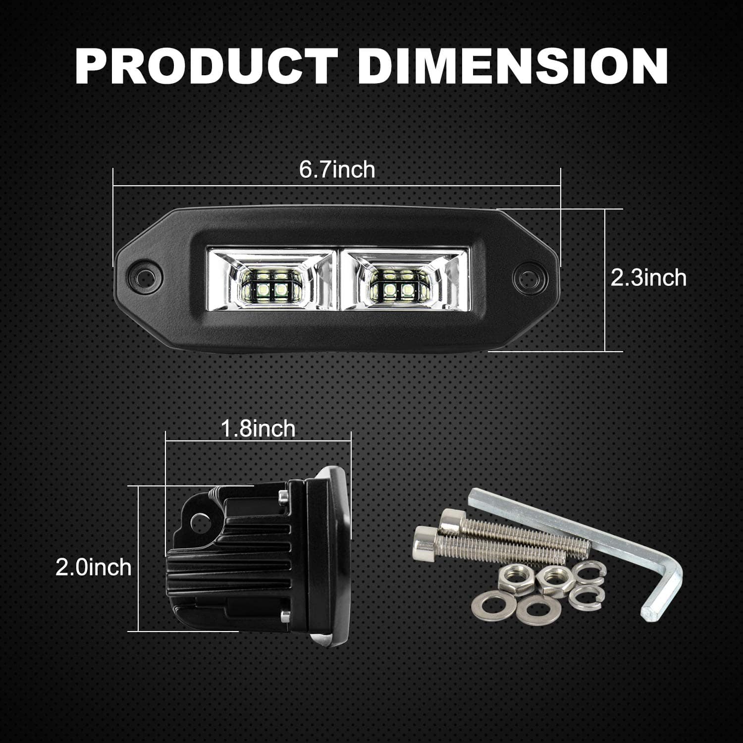 Barra de luces de trabajo LED de 40W EBESTauto - Faros LED - Imagen 3
