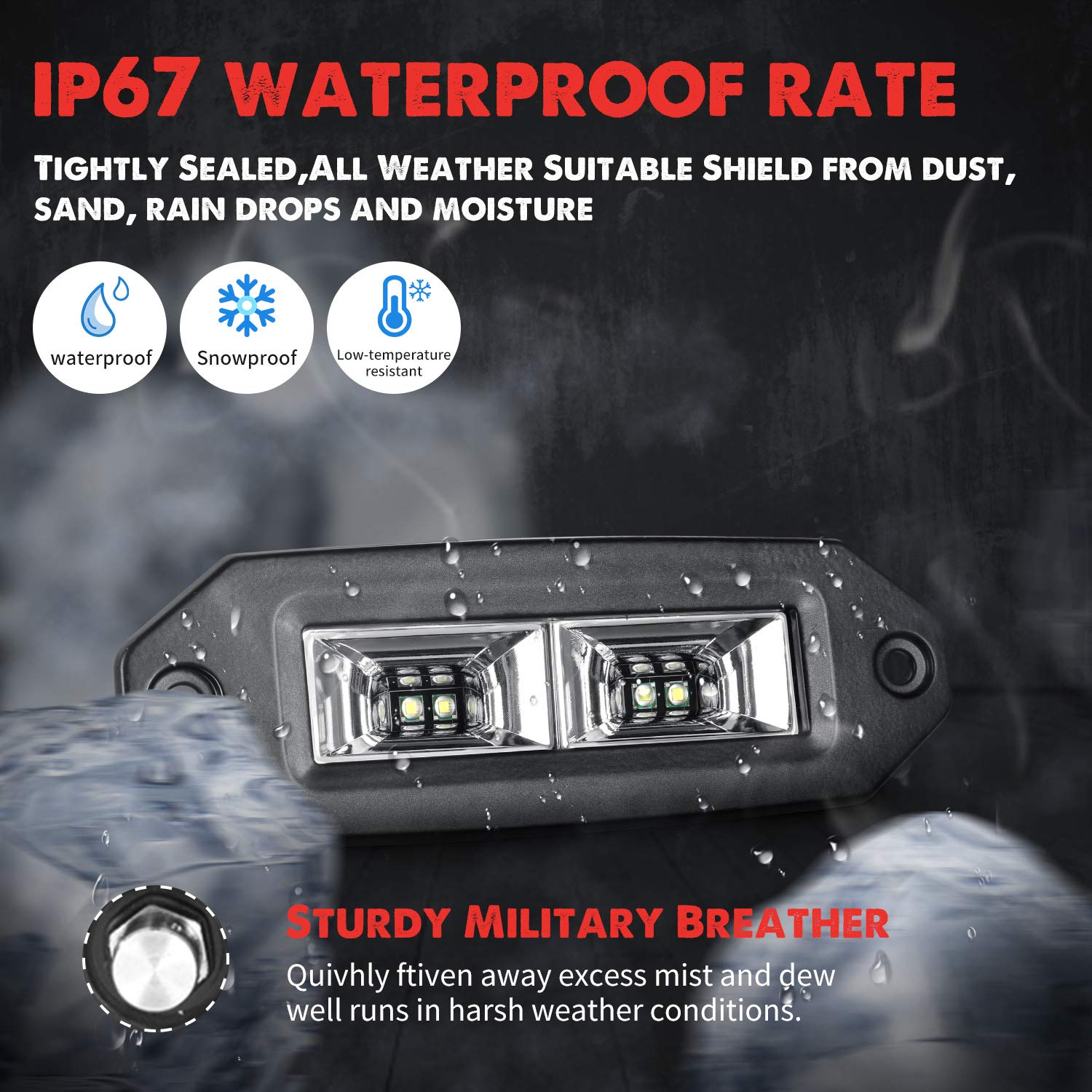 Barra de luces de trabajo LED de 40W EBESTauto - Faros LED - Imagen 5