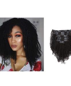Extensiones de Cabello Humano Kinkys Coily Clip in Seamless